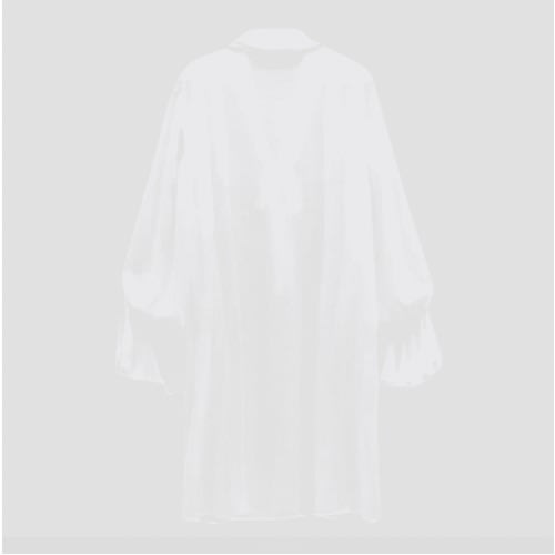 Oyster  Ruffled Blouse -White