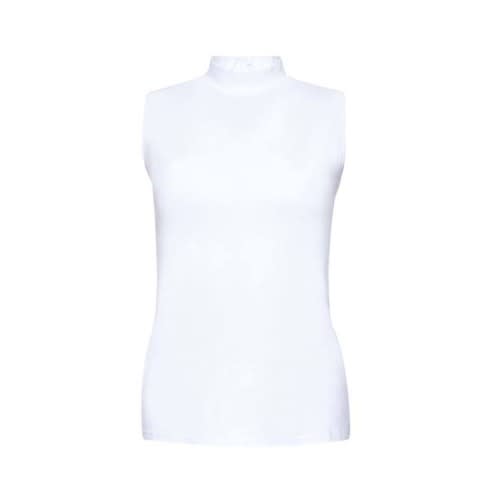 Sleeveless Turtleneck Top - White