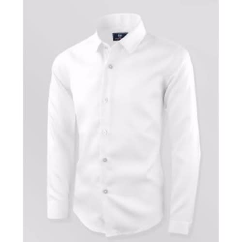 Men's Formal Dress Shirt With Matching Tie - Pure White
