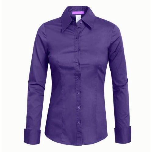 Ladies Formal Dress Shirt - Purple