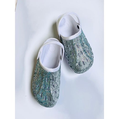 Bling Custom Crocs- Silver
