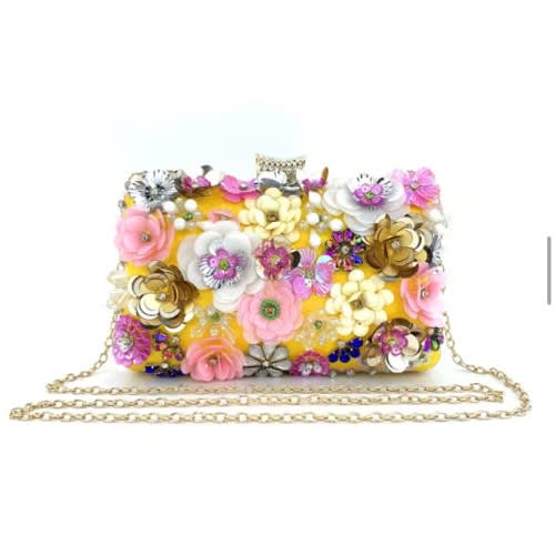 Ladies Flowery Clutch Purse