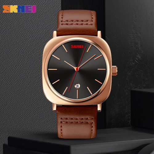 Fashion Leather Quartz Watch For Men WristWatches Man Clock 9266