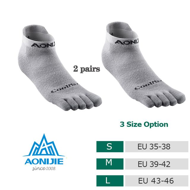 -Toe -Socks -New -Coolspec -Run E4110 Gray 2pairs_S(35-38)