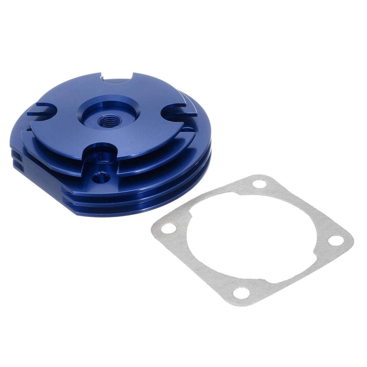 2 Stroke Engine Motorized Bike Cylinder Head + Gasket For 49cc 60cc 66cc 80cc #Blue Blue (blue)