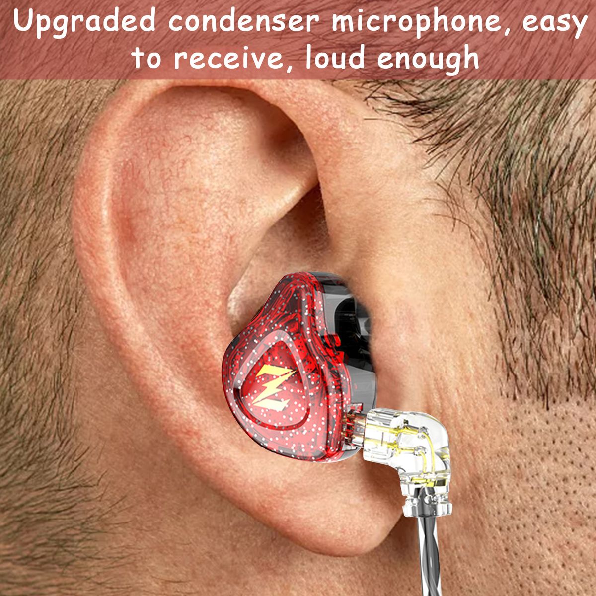 Sports In-Ear Headset With Plug Ergonomic Design Comfortable To Wear Ear Buds For Walking Running