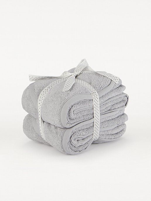 Grey Hooded Towels - Set Of 2