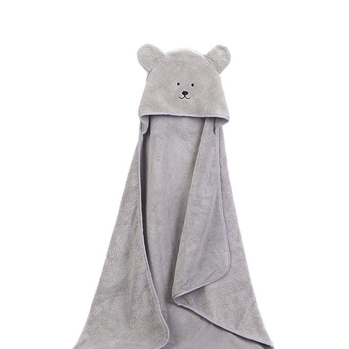 Baby Hooded Towel Shower Animal Shape Bathtub Bath Bathrobe For Grey