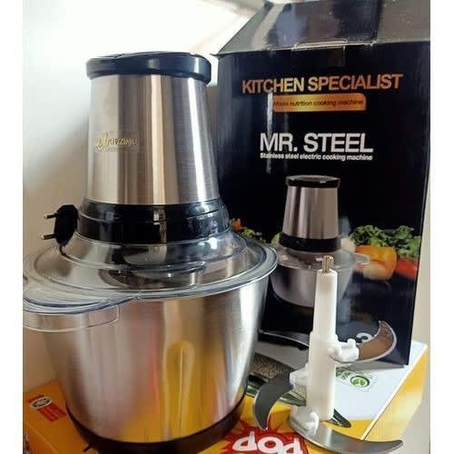 Mr Steel Yam Pounder + Food Processor - 3L