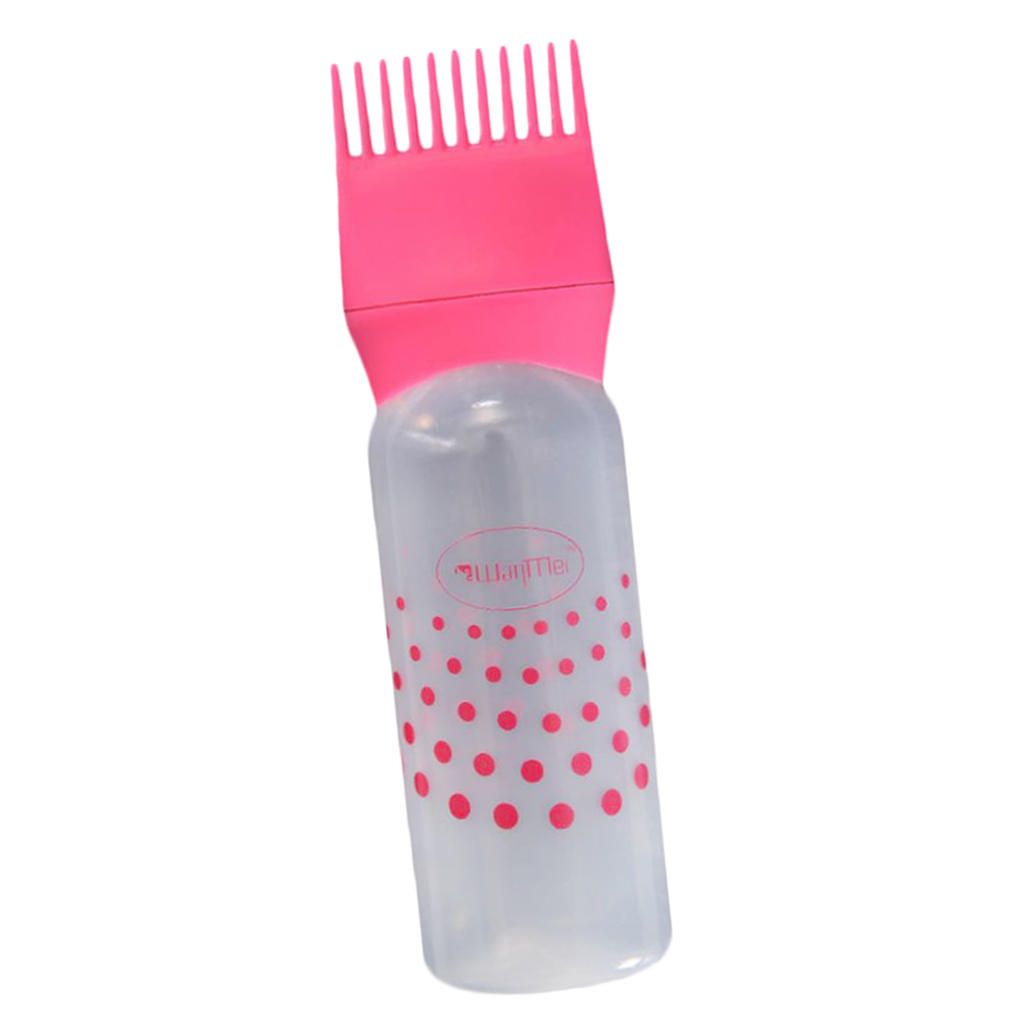 Empty  Applicator Dispenser Brush Salon Coloring Bottle Pink