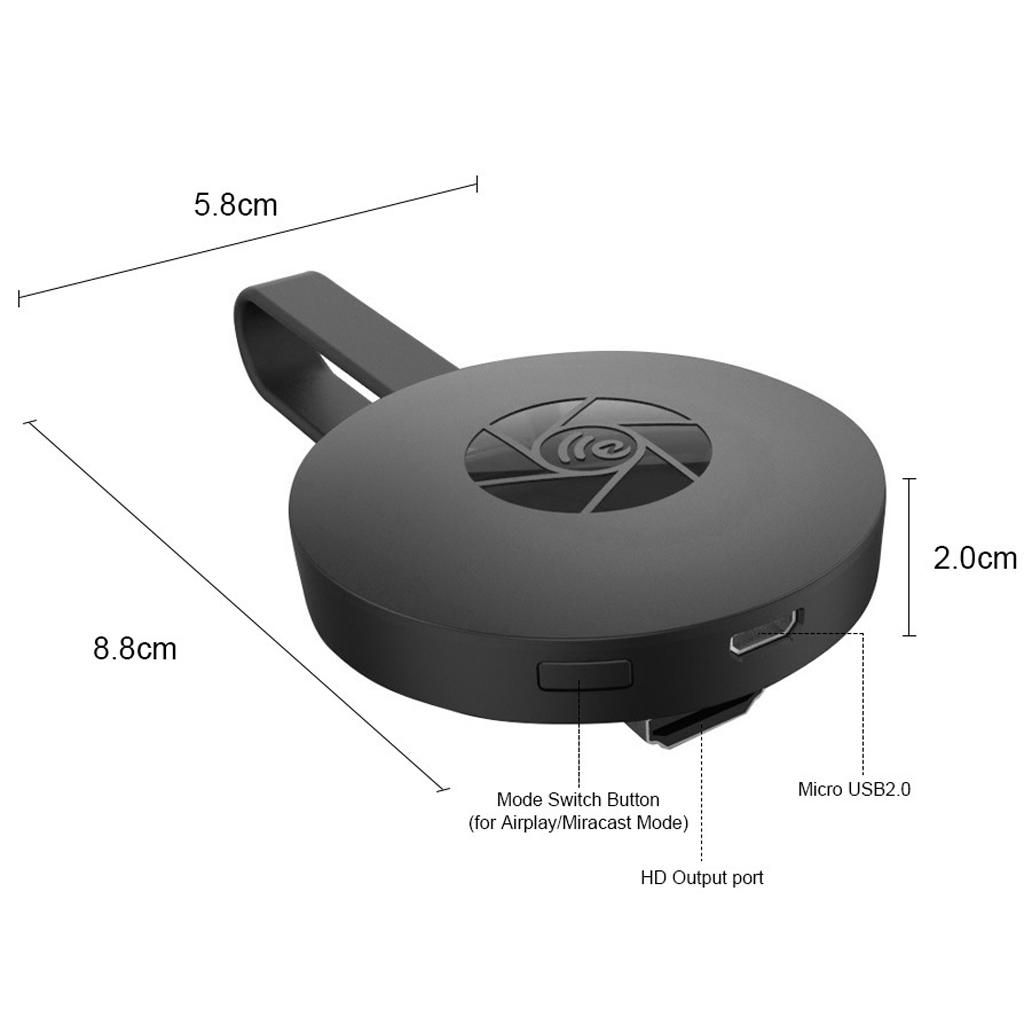 Wireless HDMI 4K WiFi Display Dongle TV Receiver Miracast Airplay DLNA