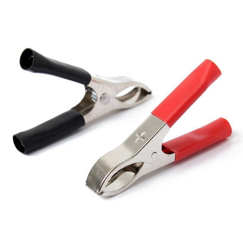 2pcs 30a 75mm Crocodile Car Caravan Van Test Lead Clips