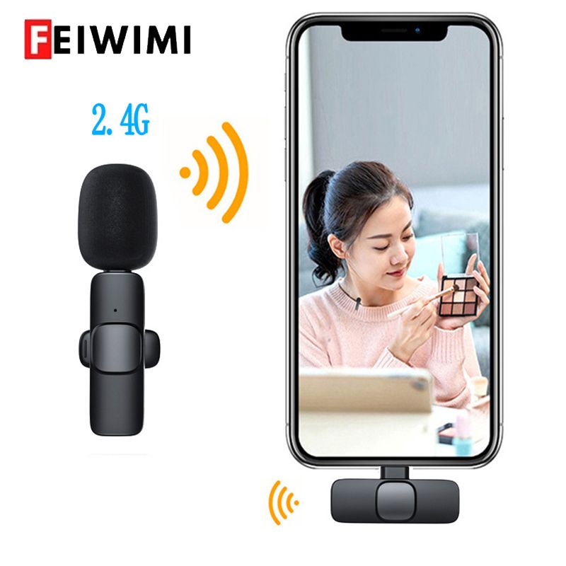 Wireless Lavalier Microphone Portable Audio Video Recording