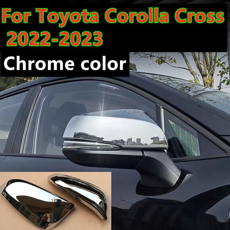 Chrome Side Door Rearview Mirror Cover Trim Cap For Toyota Corolla Cross 2022