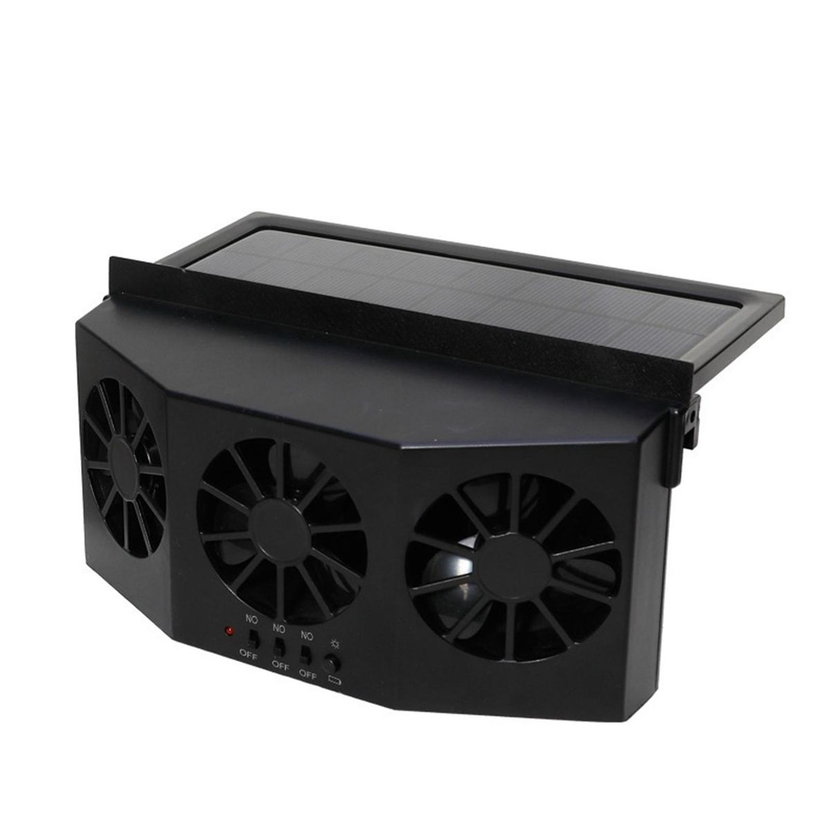 Sunbreeze Car Solar Fan Efficient Silent Circular Device for In-car Black