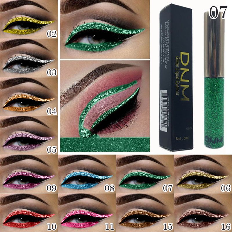 16pcs Glitter Sequin EyeShadow Shiny Long Waterproof Makeup
