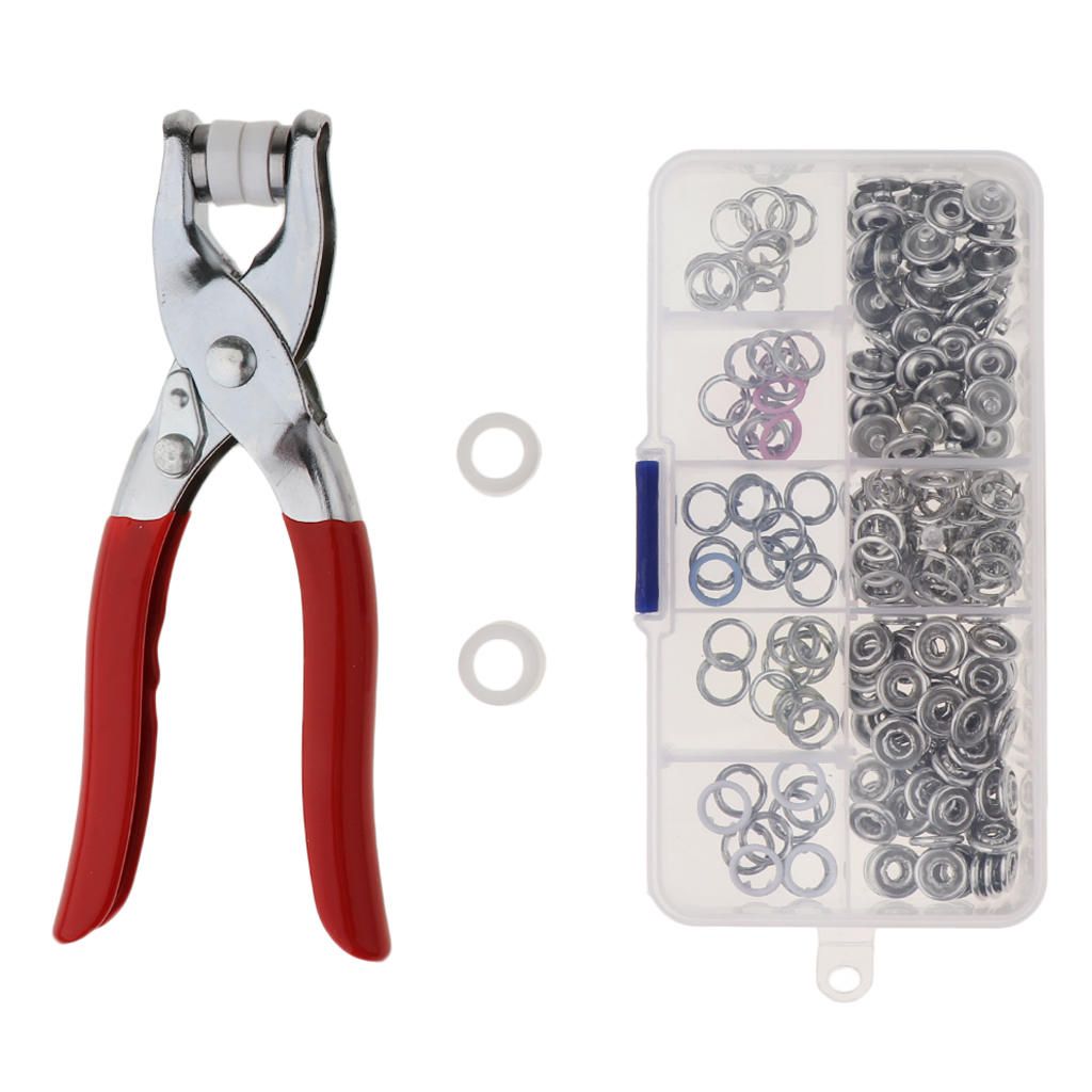 100Pcs Prong Pliers Ring Press Studs Snap Popper Fasteners Eyelet 2