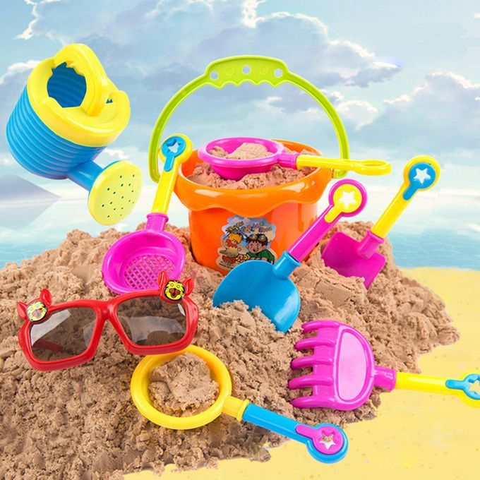 9x Beach Sand Toys Set For Kids Bucket Rake Model Summer Outdoor Toys