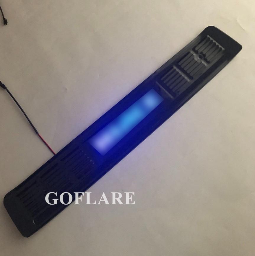 Led Car Rear Trunkper Step Protector Trim for Toyota Hiace 200  2004 2015 2016 2018 Auto Trunk Guard Plate Decoration Decals