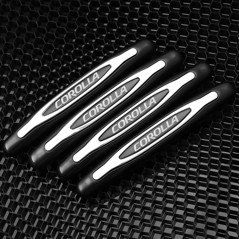 4pcs Car Handle Protector Sticker Door Edge Crash Strip Anti-collision Accessories For Toyota corolla