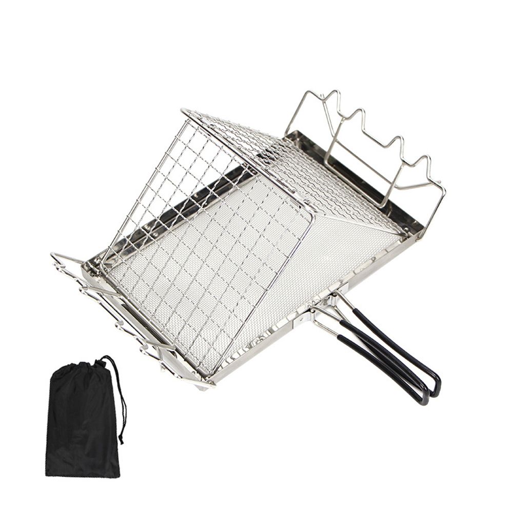 Portable StoveTop Grill Net Mini Foldable Furnace Grill Rack