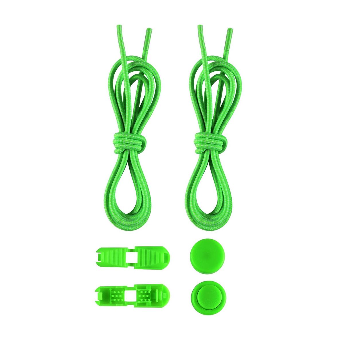 1 Set Tieless Shoelaces Elderly Children No Tie Shoes Strings Fluorescent Green