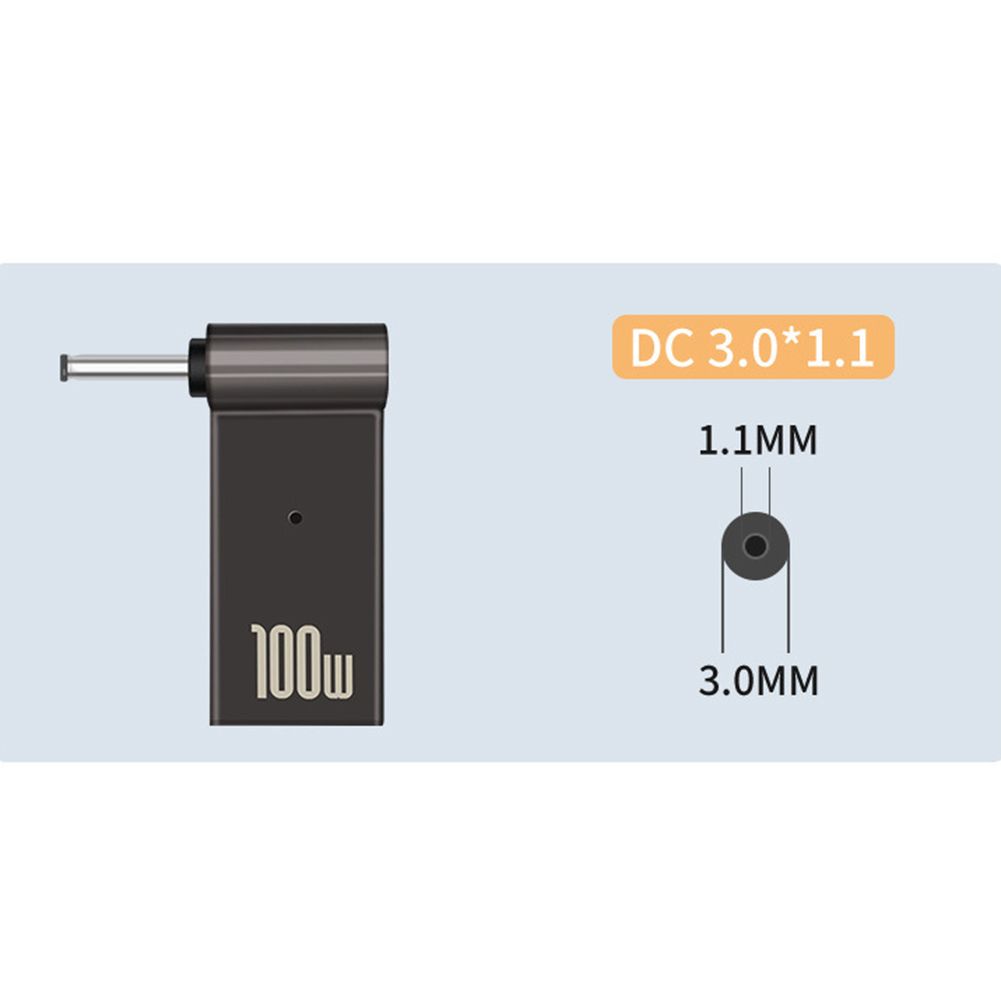 Laptop Power Adapter Connector Dc Plug USB Type-C Female To DC Male Jack Plug Converter For Hp Dell Asus Acer Lenovo Notebook-3.0x1.1mm