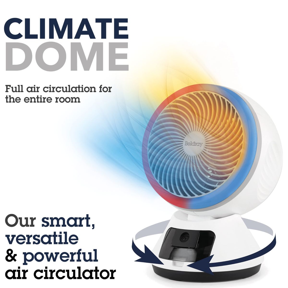 Rechargeable 4 In 1 Climate Dome Fan