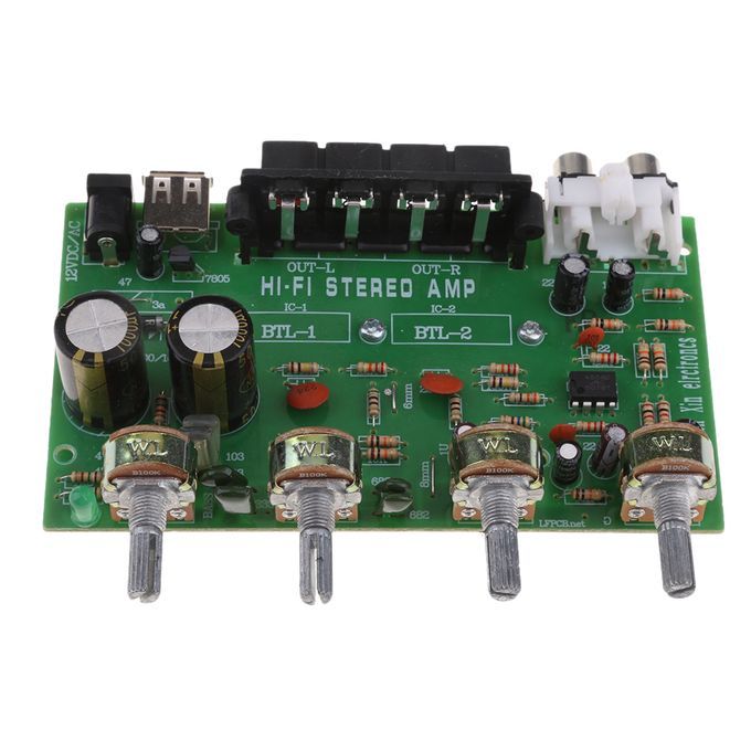 DC 12V 2 Channel Digital Power Audio Stereo Amplifier Board Module DIY
