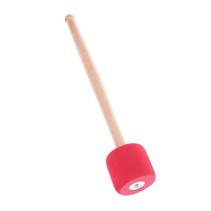 Percussion Bass Drum Mallet Drumstick With Wood Handle For Drummer Red
