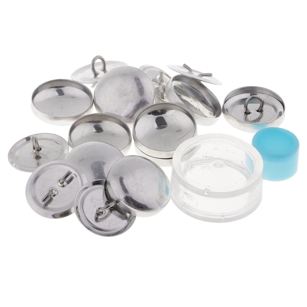 10pcs DIY Bag Buckle Press Cover Button Cloth Base Semi 20mm 2