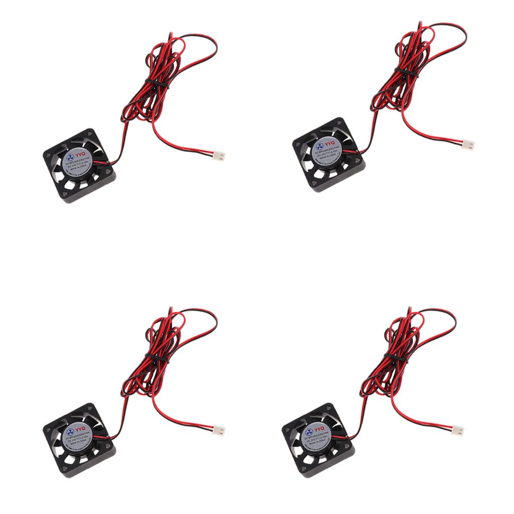 4x Low Noise Brushless CPU Fan 24V 40x40mm 7000RPM For 3D