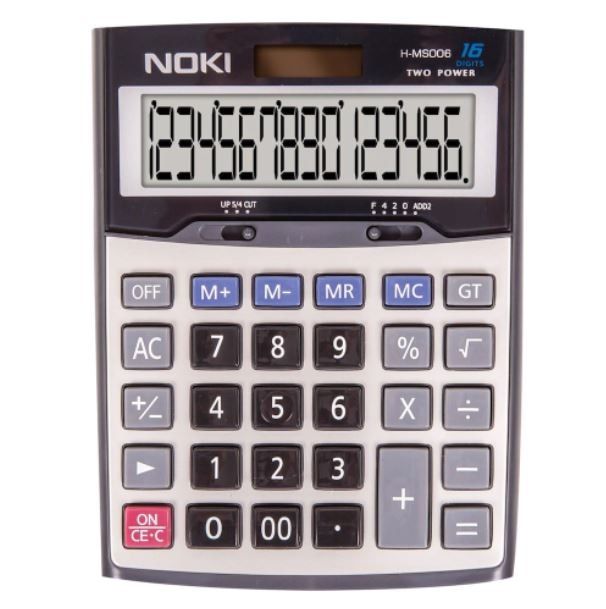 Noki H-MS006 16 Digit Desktop Calculator Battery Solar Calculator Big Ons Financial Business Accounting Tool School Student Noki H-MS006
