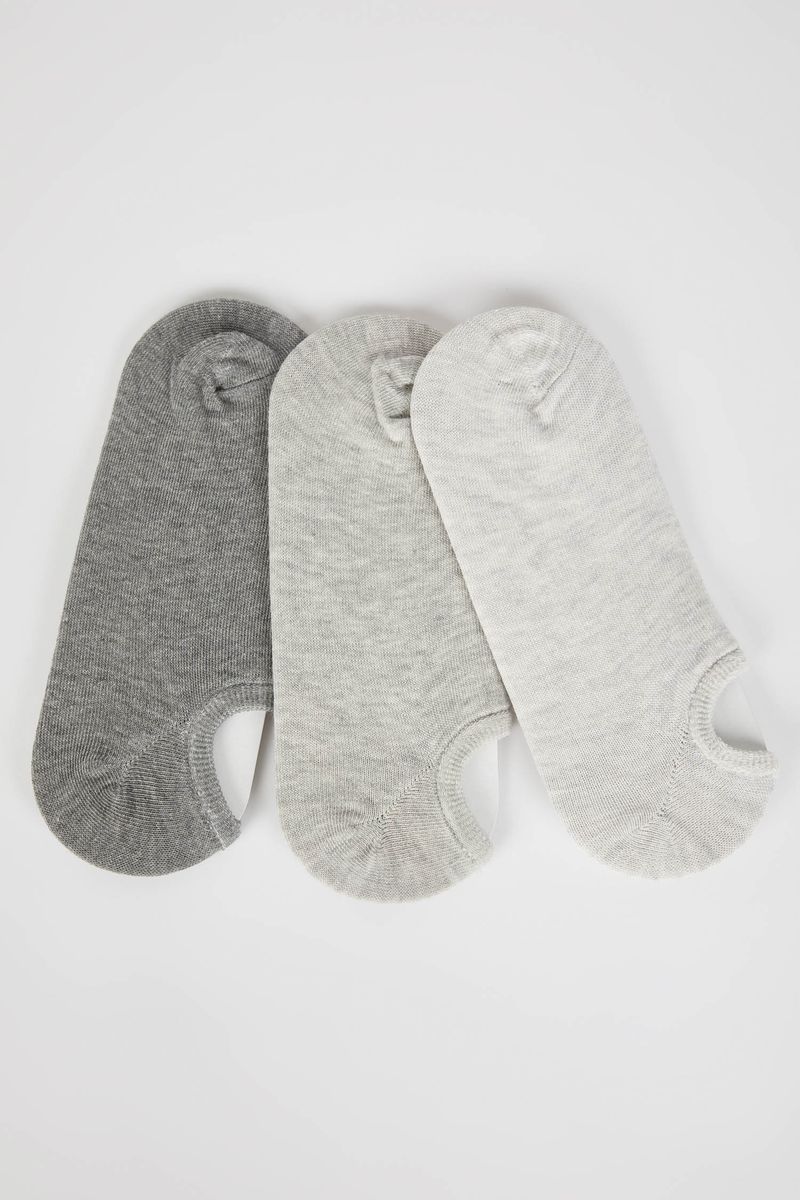 3 Pieces Woman Low Cut Socks - Grey