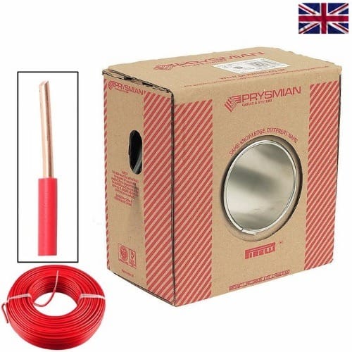 Pure Copper Wire 1.5mm² - 100yd -red