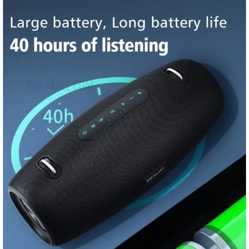S67 Portable Wireless Bluetooth Speaker - 60W - Black