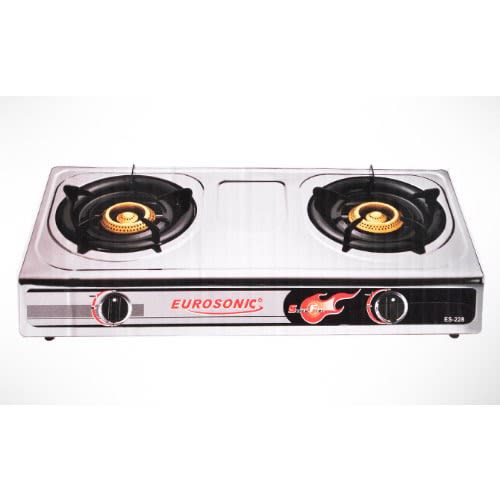 Table Top Stainless Gas Cooker - 2 Burners