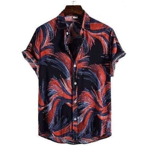Men's Short Sleeve Floral Vintage Shirt
