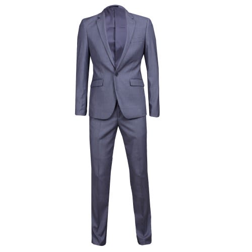 Men's Suite Notch Lapel Semi-fitted Suit - Ash - . Ms-4765