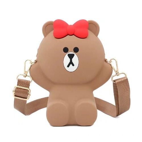 Silicone Little Bear Lady/Kids Slingbag Crossbag