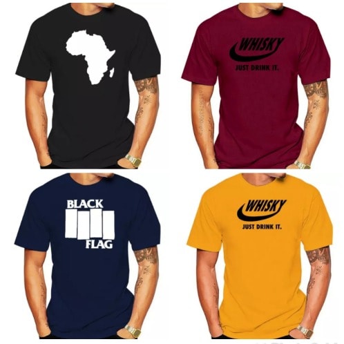 4 In1 Map Cotton Print T-shirt