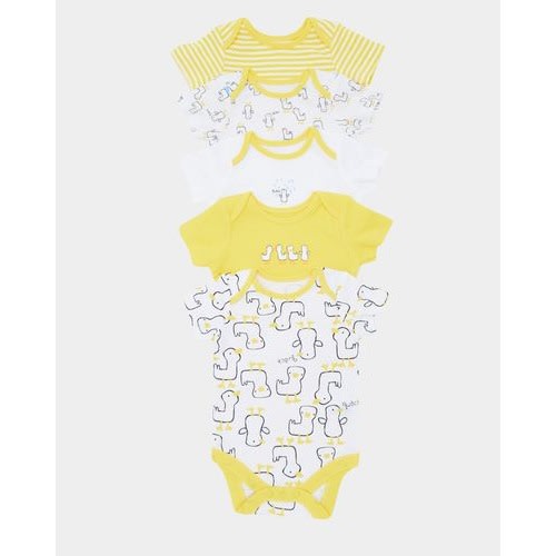 Duck Bodysuit - Pack Of 5 -Multicolour