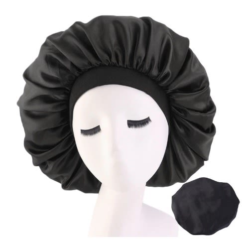 Jumbo Sleeping Hair Bonnet - Black