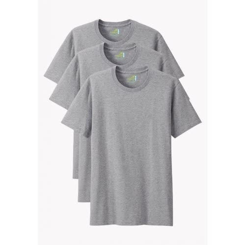 Men's Round Neck T-Shirts  - Set Of 3 - Grey