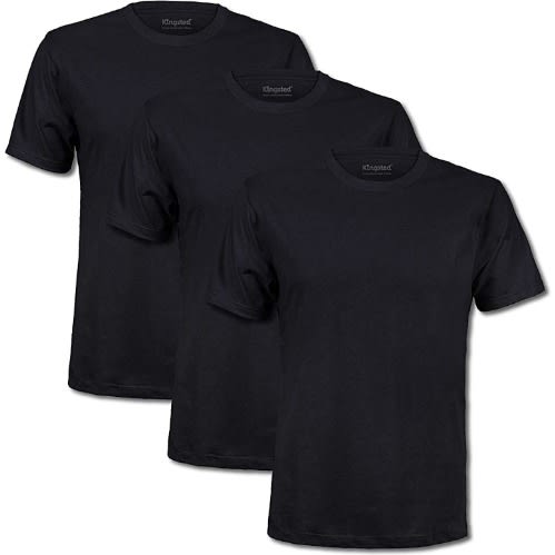 Men's Round Neck T- Shirts - 3pieces - Black