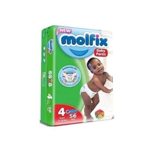 Molfix Baby Pant Diaper - Size 4 - 56 Counts -