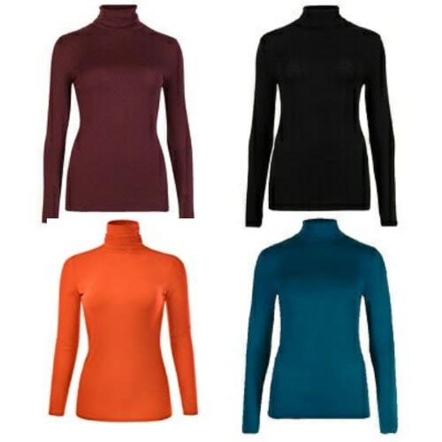 Women Turtleneck Tops - 4pieces