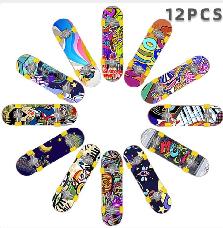 Teck Deck Skate Mini Finger Skateboarding Fingerboard BMX Bicycle Set Fun Skate Boards Mini Bikes Toys For Children Boys Kids