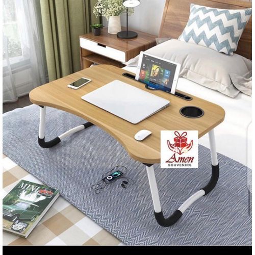 Multipurpose Foldable Laptop Table With Cup Hole