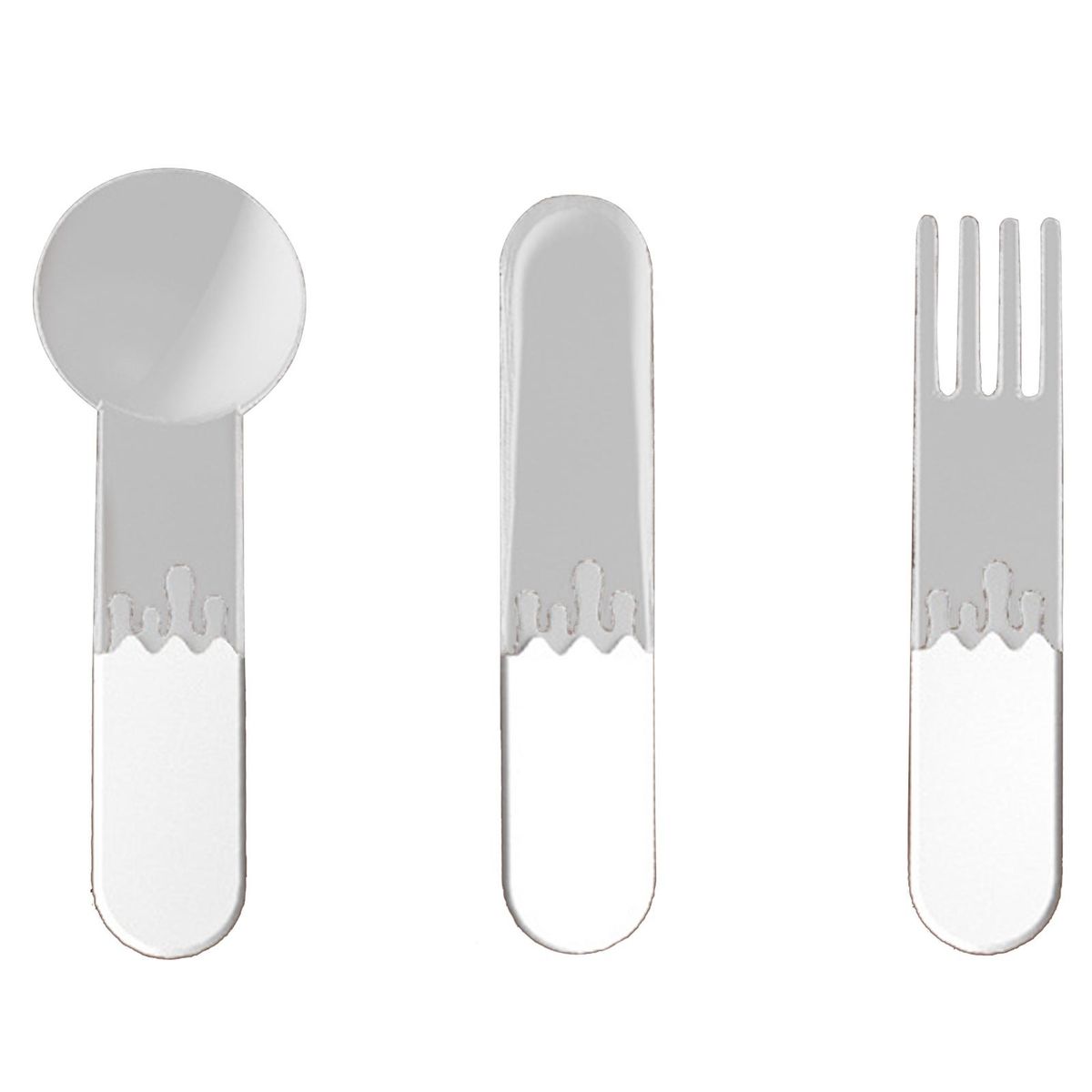Versatile Dessert Spoons Versatile Food-grade Spoon Set for Home White